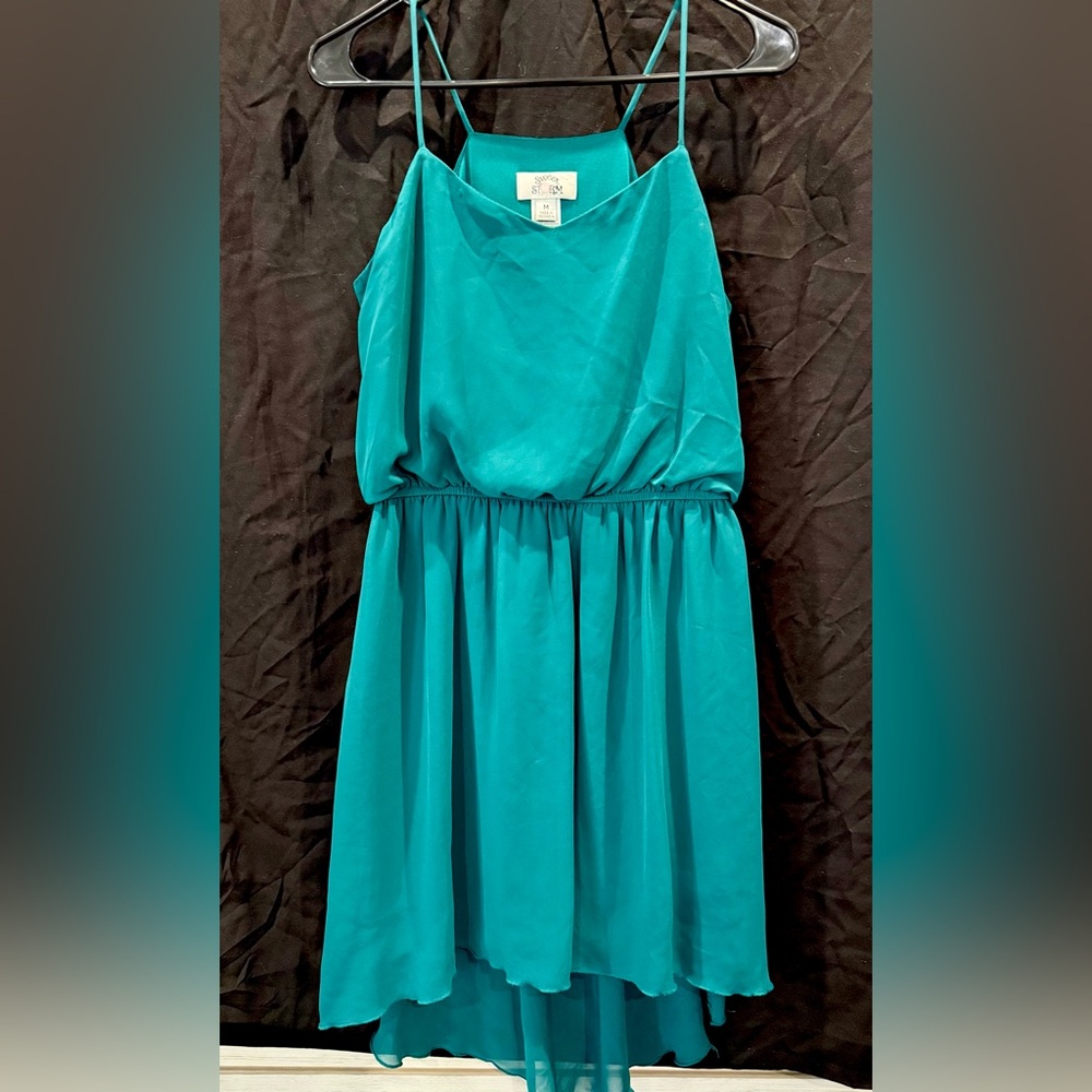 Sweet Storm Teal Midi Dress